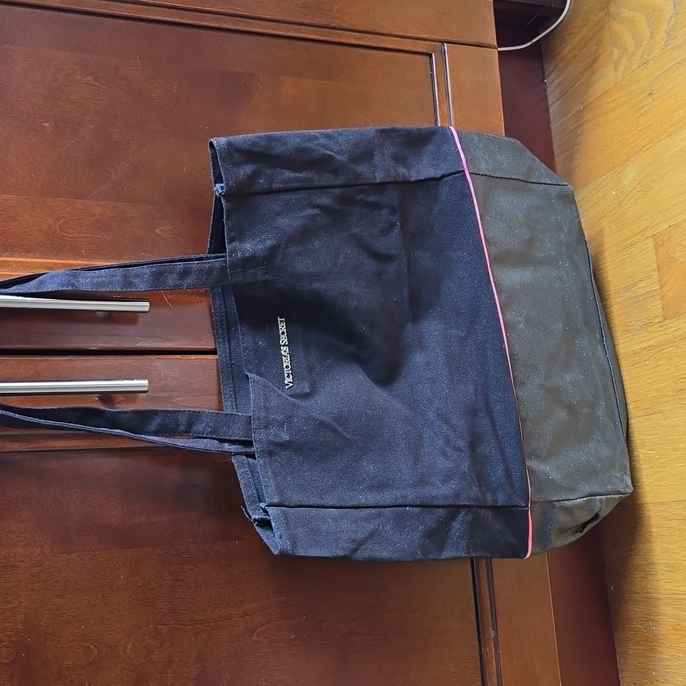 Victoria Secret Black Glitter Tote